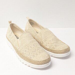 Skechers Bobs Flexpadrille Hi Slip-On Shoes, Natural, Women's 10